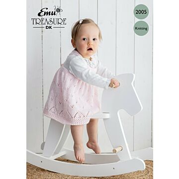 Emu Treasure DK Baby Pinafore Dress 2005 Knitting Pattern  Birth to 24 Months