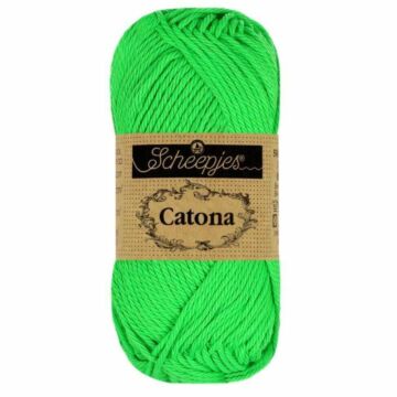 Scheepjes Catona 4 Ply Yarn Neon Green 602 50g