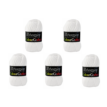 Scheepjes Colour Crafter DK Yarn Value Pack - 5 x 100g Balls 1001 Weert 