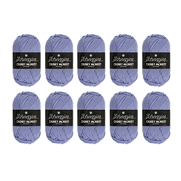 Scheepjes Chunky Monkey Aran Yarn Value Pack - 10 x 100g Balls 1188 Mauve 