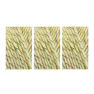 Stylecraft Baby Sparkle DK Yarn Value Pack - 3 x 100g Balls Lemon Sparkle (6107) 