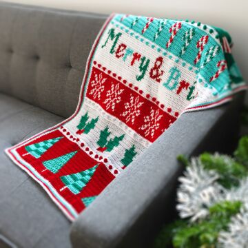 The Official 2022 WoolBox Christmas Crochet Blanket Kit  - Traditional 
